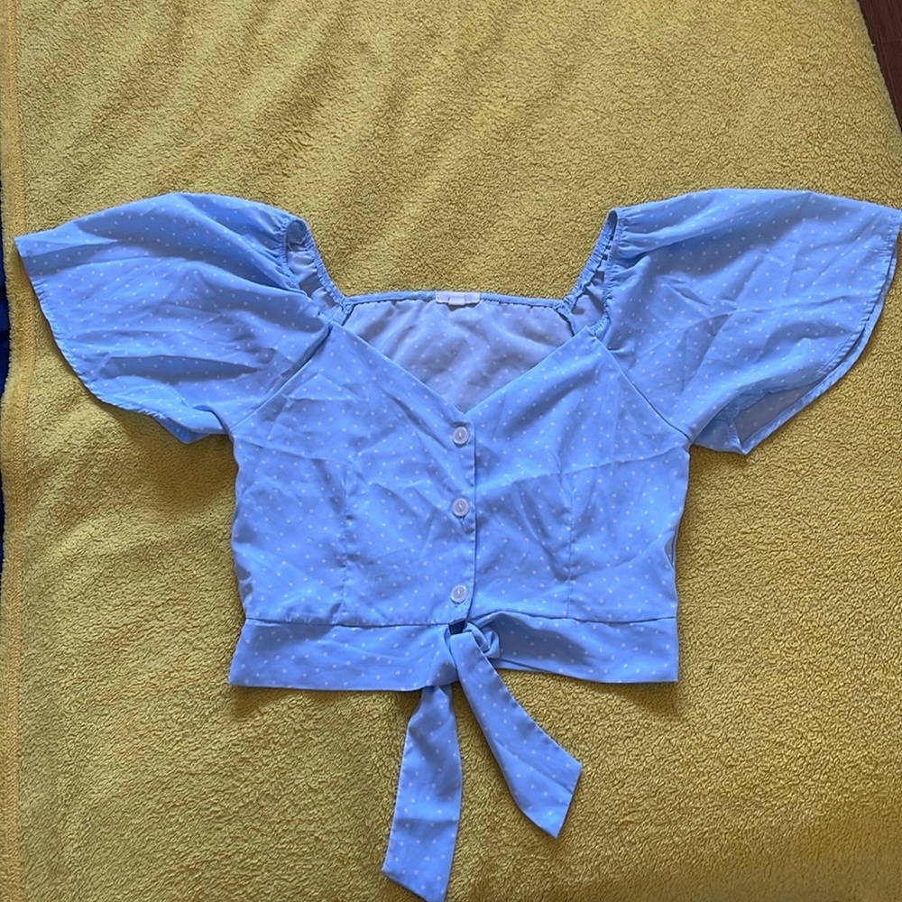 Baby blue blouse